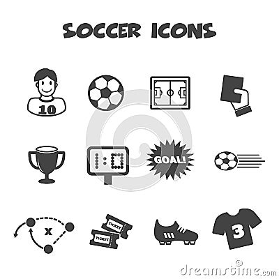 Soccer icons Vector Illustration