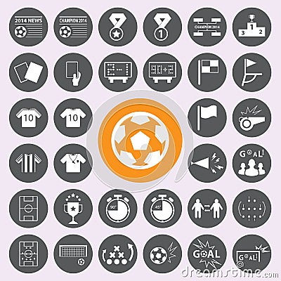Soccer Icons set.vector/eps10. Vector Illustration