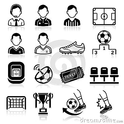 Soccer icons. Vector Illustration