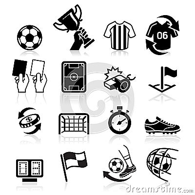 Soccer icons. Vector Illustration