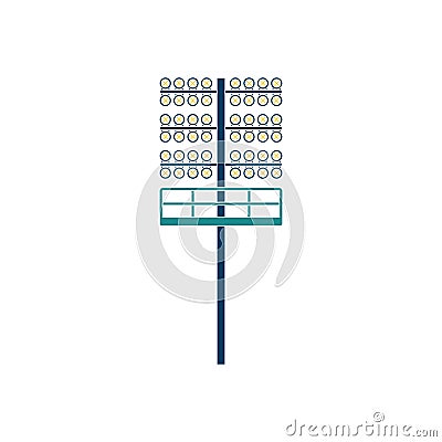 Soccer light mast icon Vector Illustration