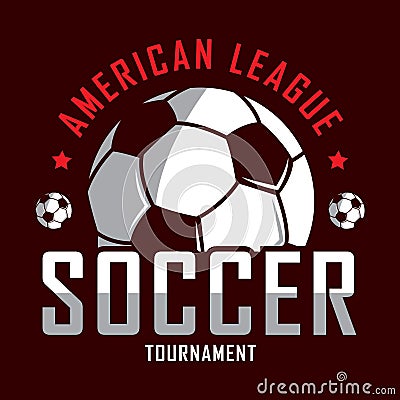 Soccer logo, America logo, Classic logo Vector Illustration