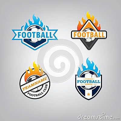 Soccer logo design set,vector illustration Vector Illustration