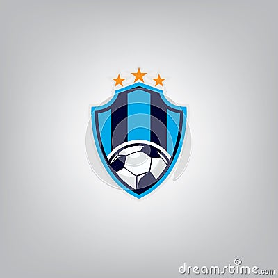 Soccer Logo Design Template , Football badge team identity , Soccer Football T-shirt graphic. Vector Illustration