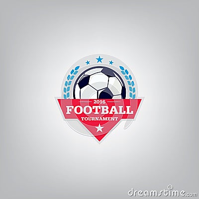 Soccer Logo Design Template , Football badge team identity , Soccer Football T-shirt graphic. Vector Illustration