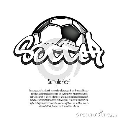 Soccer logo design template Vector Illustration