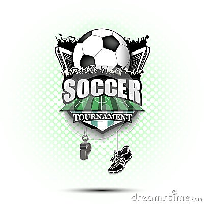 Soccer logo design template Vector Illustration