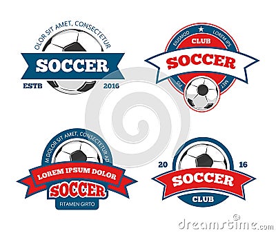 Soccer logo set Vector Illustration