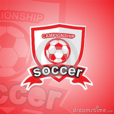 Soccer logo template Vector Illustration