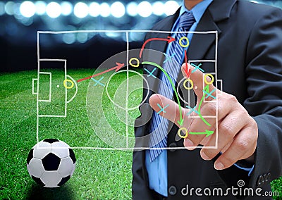 Soccer manager Stock Photo
