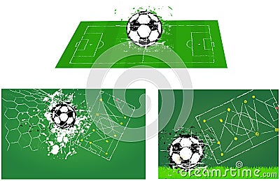 Soccer o. football illustrations Vector Illustration