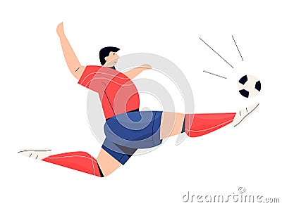 Soccer Players Action. Football Vector Sport Set Vector Illustration