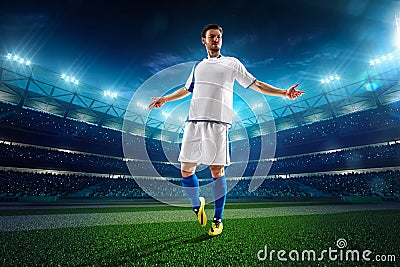 Soccer player in action Stock Photo