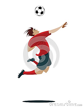 Soccer Player Kicking Ball Vector Illustration