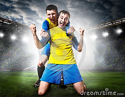 Soccer players Stock Photo