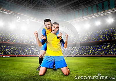 Soccer players Stock Photo