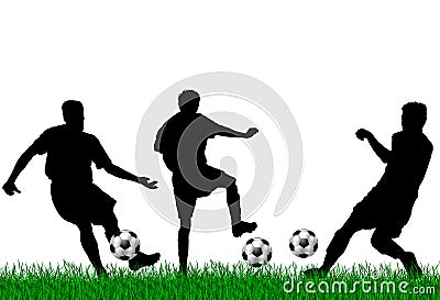 Soccer players illustration Stock Photo