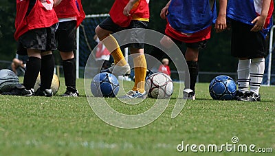 Soccer practice Stock Photo