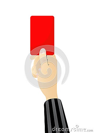 Soccer referee hand. Vector Illustration