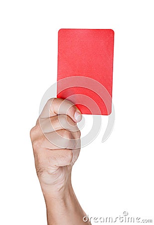 Soccer Referee Showing Yellow Card Stock Photo