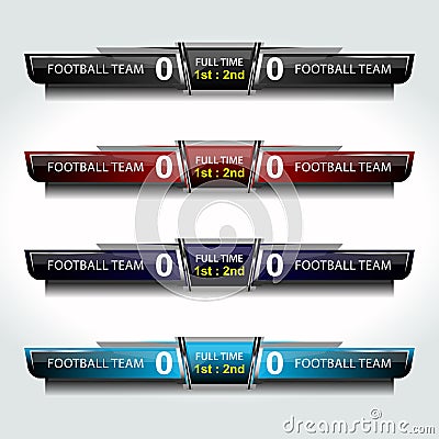 Soccer Score Broadcast Graphics Vector Illustration