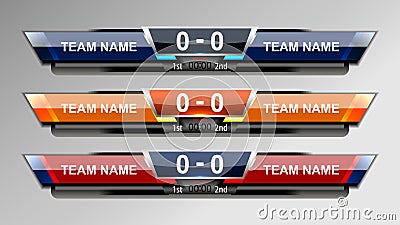 Soccer Score Broadcast Graphics Vector Illustration