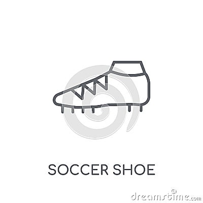 Soccer shoe linear icon. Modern outline Soccer shoe logo concept Vector Illustration