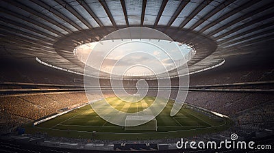 Soccer Sport Stadium, Ai generative Stock Photo
