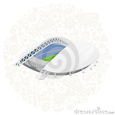 soccer stadium colored illustration Editorial Stock Photo
