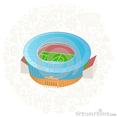 soccer stadium colored illustration Editorial Stock Photo