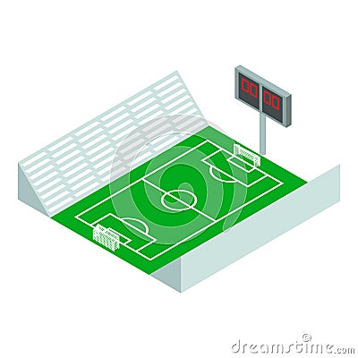 Soccer stadium icon, isometric style Vector Illustration