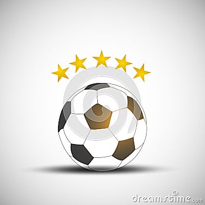 Soccer Star. Five star soccer ball Vector Illustration