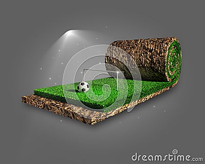 Soccer surreal concept Stock Photo