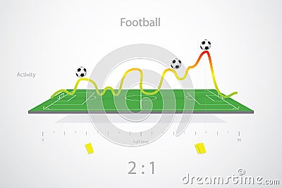 Soccer tactic activity table Vector Illustration