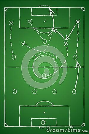 Soccer tactic table Vector Illustration