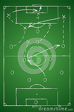 Soccer tactic table Vector Illustration