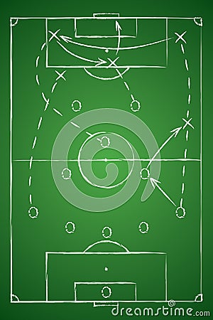 Soccer Tactic Table. Vector Illustration. The Tactical Scheme Vector Illustration