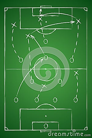 Soccer Tactic Table. Vector Illustration. The Tactical Scheme Vector Illustration