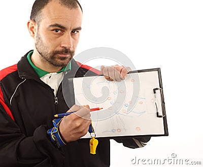 Soccer tactical plan Stock Photo