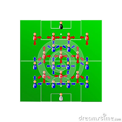 Soccer tactics Vector Illustration