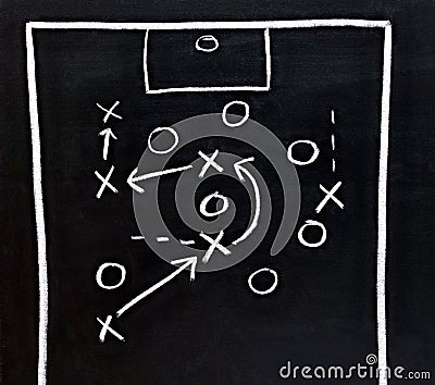 Soccer tactics Stock Photo