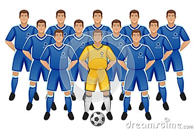 Soccer team Vector Illustration