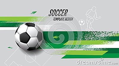 Soccer Template design , Football banner, Sport layout design, green Theme, vector Vector Illustration