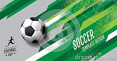 Soccer Template design , Football banner, Sport layout design, green Theme, vector Vector Illustration