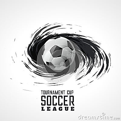 Soccer tournament abstract swirl grunge background Vector Illustration