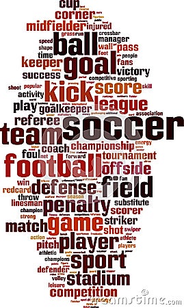 Soccer word cloud Vector Illustration