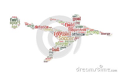 Soccer word cloud Stock Photo