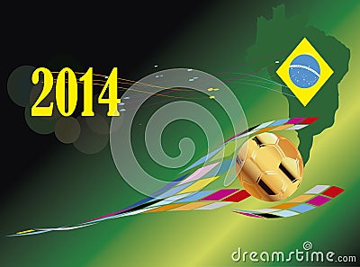 Soccer world cup Brazil 2014 countrys Vector Illustration