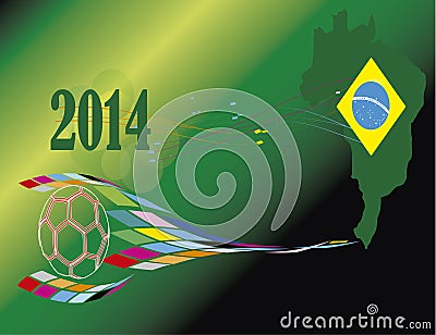 Soccer world cup Brazil 2014 countrys Vector Illustration