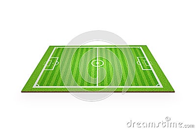 Soccerball court in 3d with cross section view Stock Photo